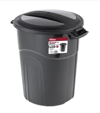 Hyper Tough 20 Gallon Heavy Duty Plastic Garbage Can, Included Lid, Black