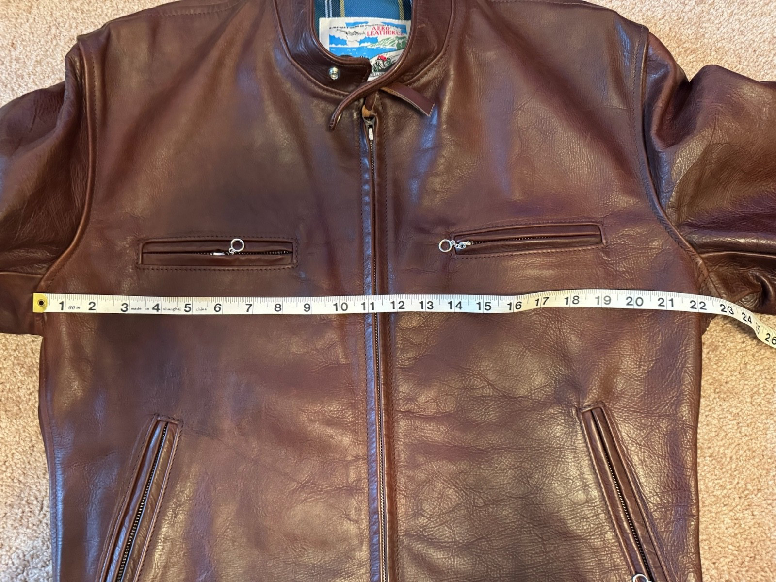 Aero Leather Cafe Racer Size 44