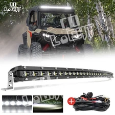 For 2016-2024 Polaris General XP 1000 Roof 42" Curved LED Light Bar Wiring Combo