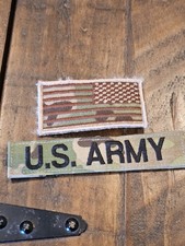 US Army OCO Scorpion Pattern Name Tape Flag Patch Set L K