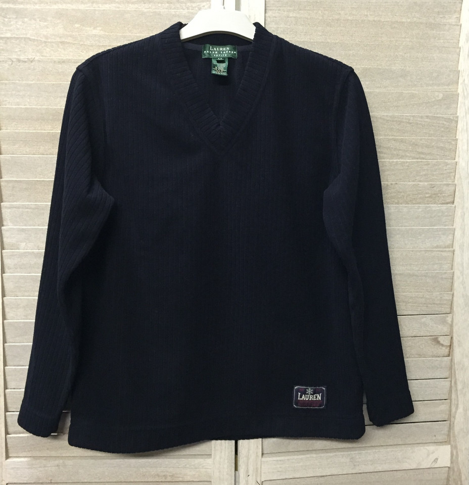 RALPH LAUREN Women Velour Jumper Size SP/10 AU RRP $299