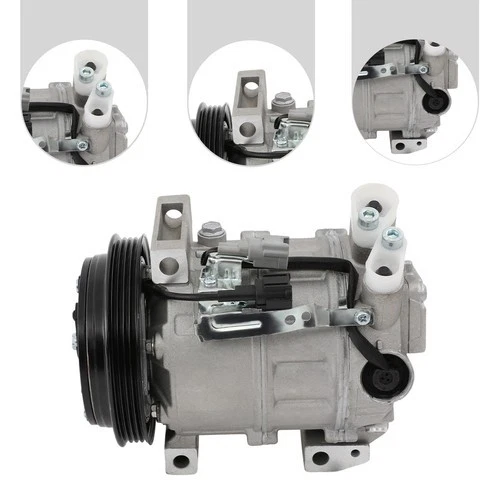 Compressor AC com polia de 4 ranhuras para 2006 2007-2008 Infiniti M35 V6 3.5L EUA - Imagem 2 de 4