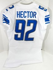 2019 Detroit Lions Bruce Hector #92 Game Issued White Jersey 44 DP56689