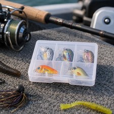 5x 1.5g Micro Crankbait Lures Ultralight Fishing Pike Perch Zander Trout UK