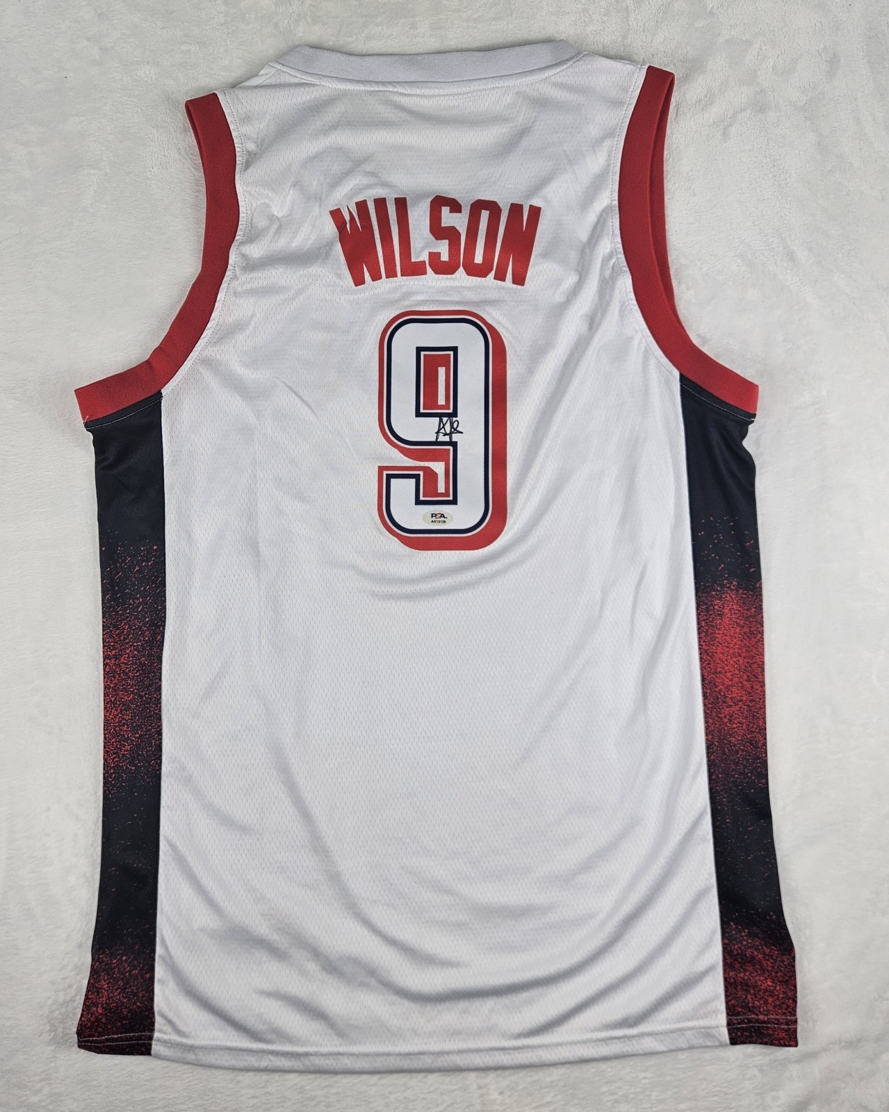 A'ja Wilson Signed Autographed Team USA Jersey PSA Certified Aja view 3
