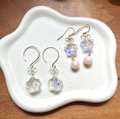 Handmade Anti-tarnish Silver Plated Wire Wrapping Earrings Set Of 2