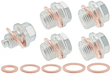 5PC Steel Magnetic Oil Drain Plug Kit for Polaris Rzr Ranger 7052306 2203739