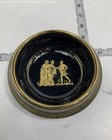 Vintage Handmade in Greece 24k Gold & Black Decorative Dish — photo 1
