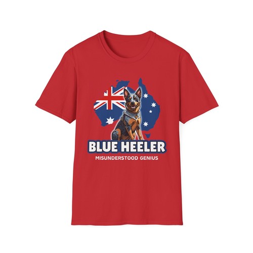 Blue Heeler T-Shirt: Missverstandenes Genie - lustiges Hundeliebhaber Geschenk, Tierbesitzer T-Shirt, - Bild 10 von 13