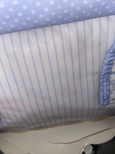Vintage 90’s Baby Boom bottle/diaper bag Pastel Blue Lion Head Stripes cute! - Picture 17 of 20