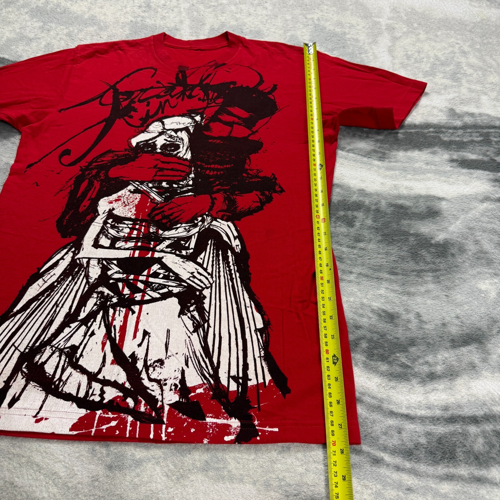 Vintage Bleeding Through Gothic Embrace 2000's Y2K Metal Red Sz Medium T-Shirt image 6