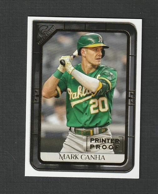 2021 Topps Gallery Mark Canha Printer Proof #166 Oakland Athletics