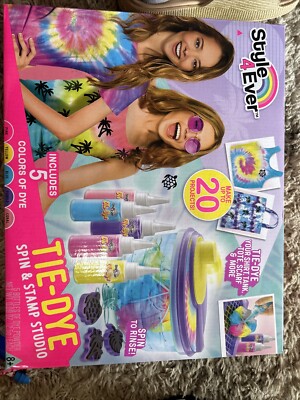 BNIB Style 4 Ever Tie-Dye Tie Dye Spin & Stamp Studio Beginner DIY Projects