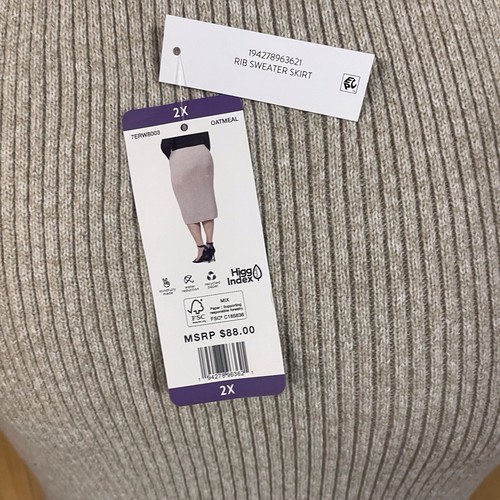 Edited By Remi Bader Women’s Plus Size Sweater Skirt NWT Size 2X - 第 5/5 張圖片
