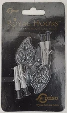 Royal Hooks, Decorative Brassware/ Pair of Black Leafs w/ Anchors & Screws..