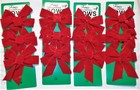 12 Vintage Christmas decorations red velvet bows from the 70s New Never used! — photo 3