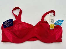 NWT Warners 38C Beautiful Vintage Underwire Bra Red Lace 02566