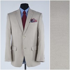 Mens Light Beige Sport Coat 40R US Size ANGELO LITRICO Blazer Jacket