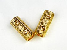 2Pcs. 4 Gauge Solid Brass w/Gold Plated Wire Splice Coupler for Car Audio