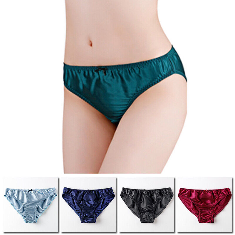 6 Color Women's Mulberry Silk Panties Silk Sexy Bikini Silk Briefs