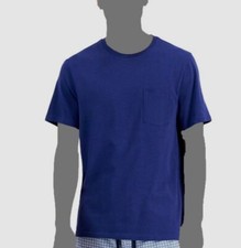  25 Club Room Men's Blue Short Sleeve Stretch Shirt Sleepwear Pajama Top Size M