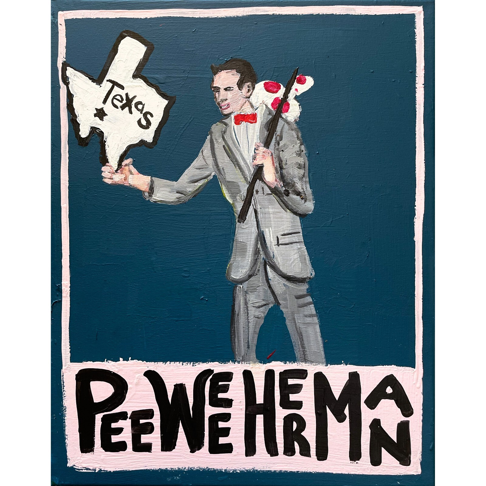 Pee Wee Herman - Acrylic on Canvas 16x20in @elsantosworld Sergio Santos Original