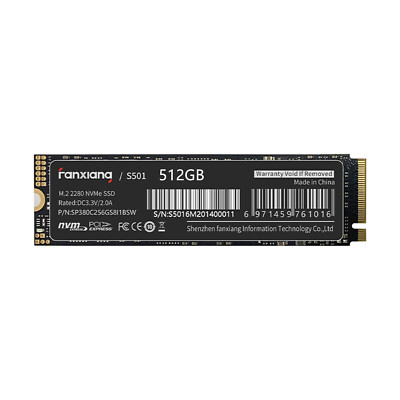 Fanxiang 512GB SSD M.2 2280 NVMe PCIe Gen3x4 Internal Solid State Drive