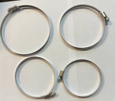 LOT OF 5 SIZES IDEAL STEEL NON PERFORATED HOSE CLAMPS 50 CLAMPS IN LOT