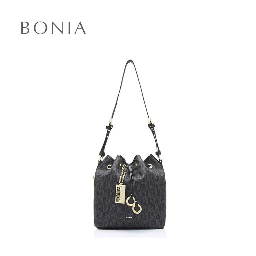 Buy Bonia Monogram Bucket Bag S (Brown Colour)