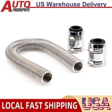 Universal 24 Stainless Steel Radiator Flexible Coolant Water Hose Kit With Caps Universal 24 Stainless Steel Radiator Flexible Coolant Water Hose Kit With Caps