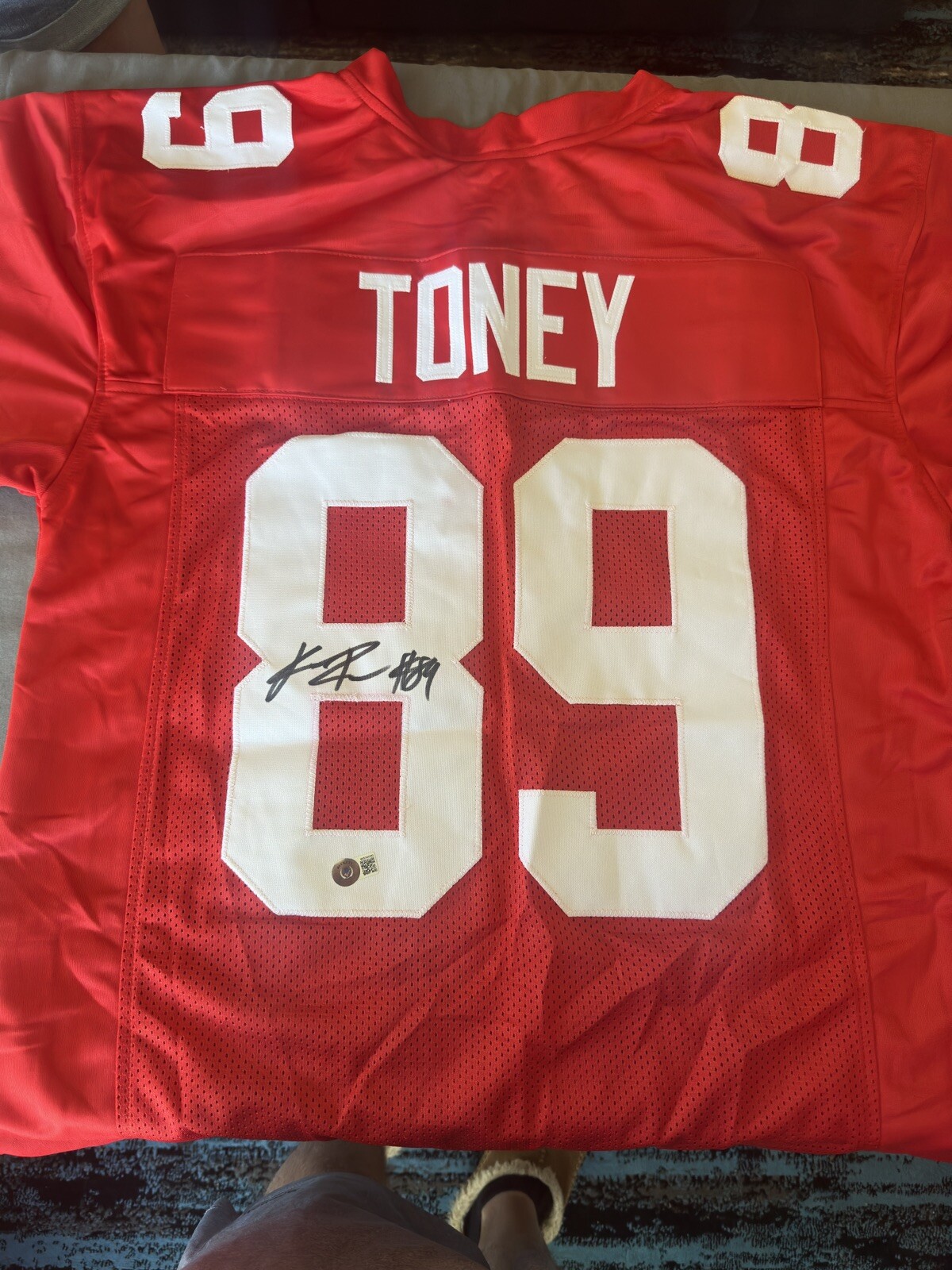 Kadarius Toney Autographed Signed New York Giants 1st Round Pick Jersey BAS 