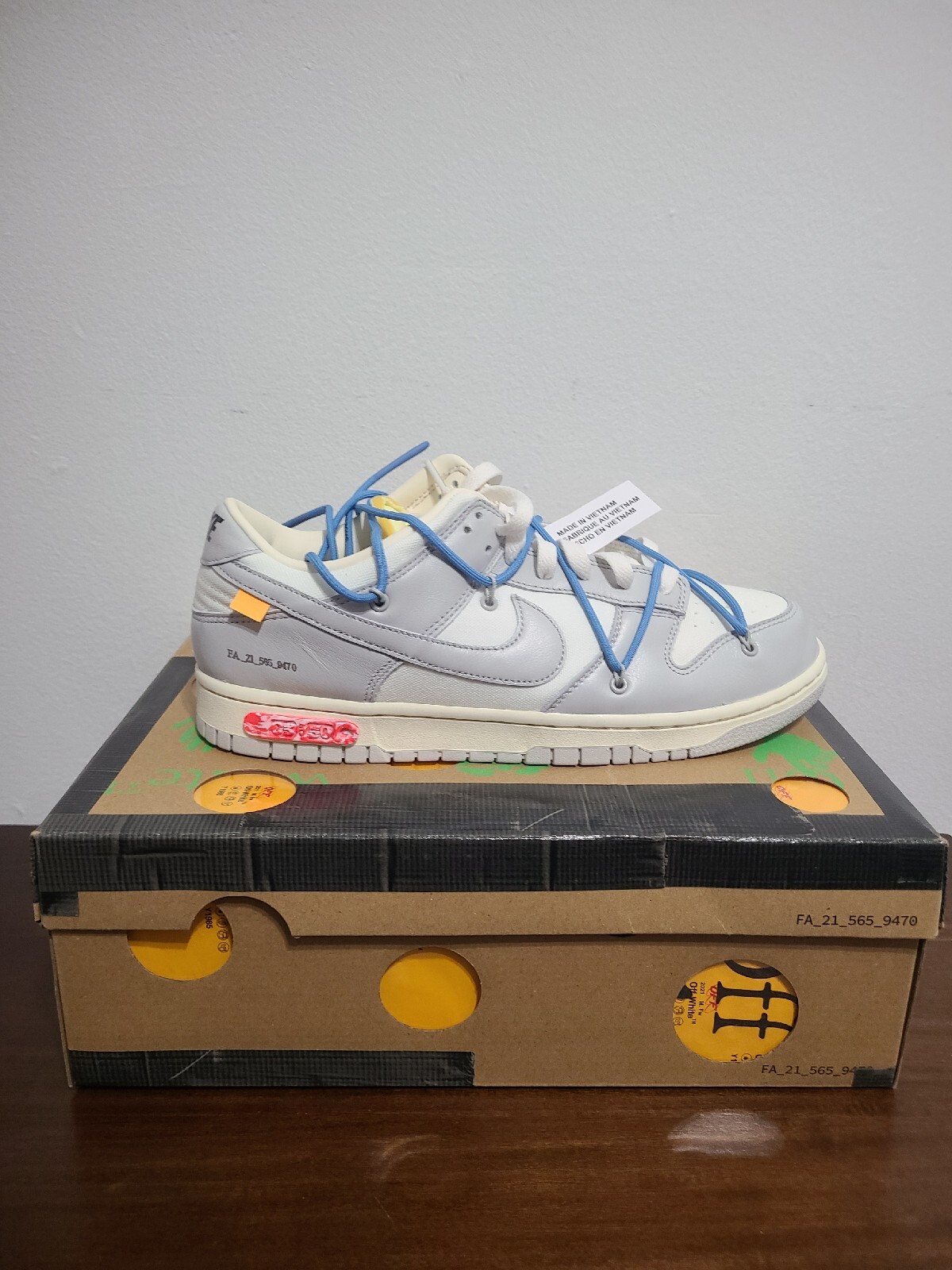 OFF WHITE X NIKE Lotto 05 di 50 Nike Dunk Low x Off White taglia 10 nuovissime autentiche