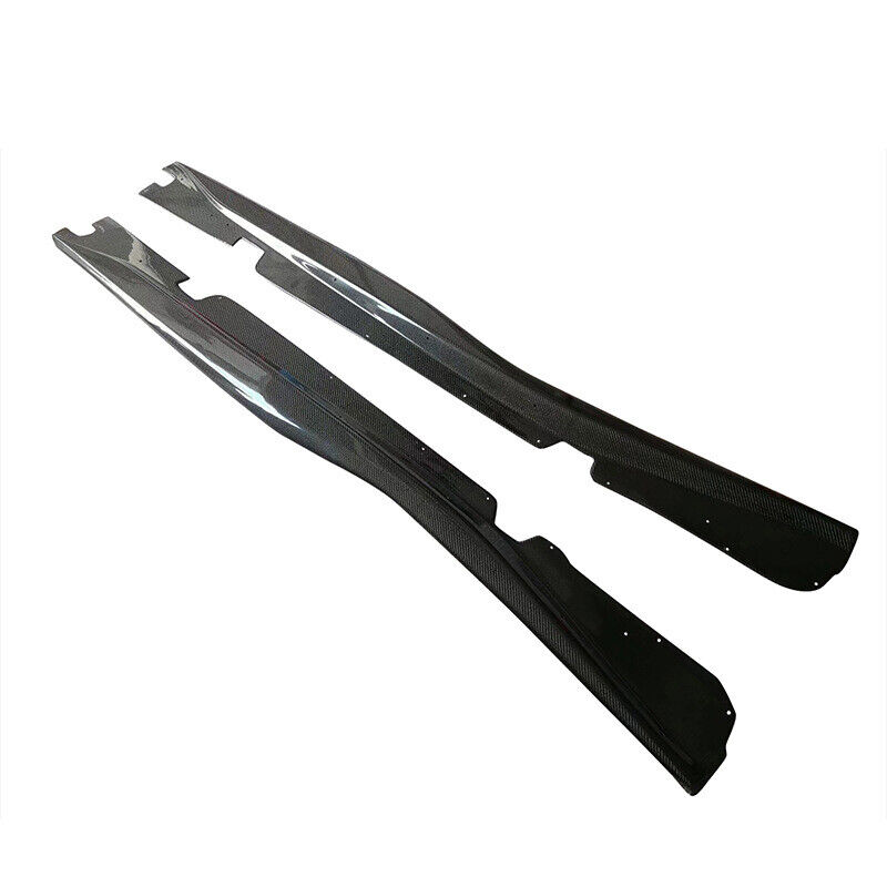 For 13-19 Chevrolet Corvette C7 SportsCar Carbon Fiber Side Skirt Lip Spoiler