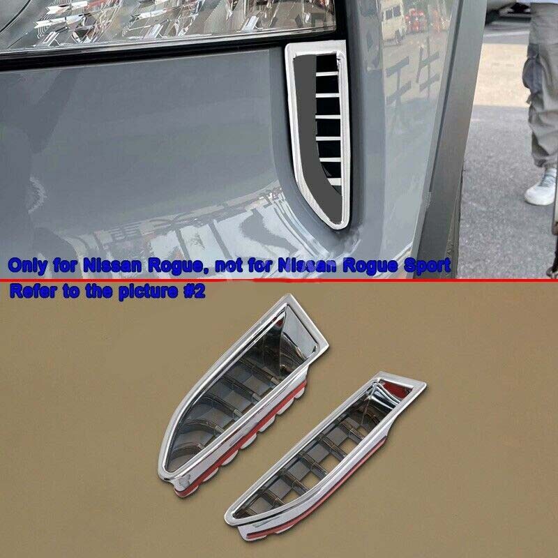 Chrome Headlight Front Bumper Trims Cover For Nissan Rogue 2021-2023 Accessories