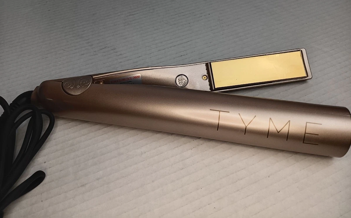 TYME Pro Hair Straightener in Metallic Gold TYME Pro Hair Straightener Flat Iron Gold | Tested Working  main image 4