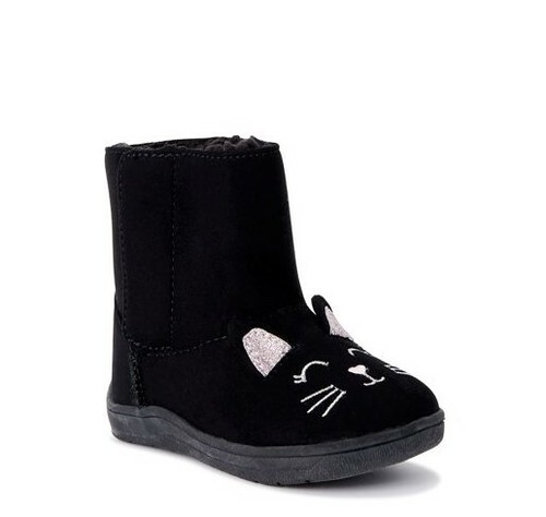 Faux Shearling Kitty Cat Boots (Size 