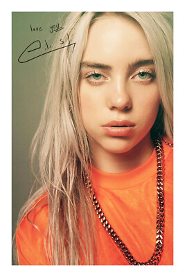Billie Eilish Signed Autograph A4 Photo Print Music | eBay