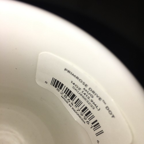 TAZA KATE SPADE LENOX 3 piezas PRIMROSE DRIVE negro blanco punto 14 oz nueva con etiquetas - Imagen 3 de 8