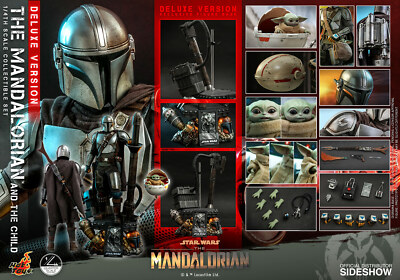 Hot Toys Star Wars Mandalorian And Grogu Deluxe 1:4 Scale Figure
