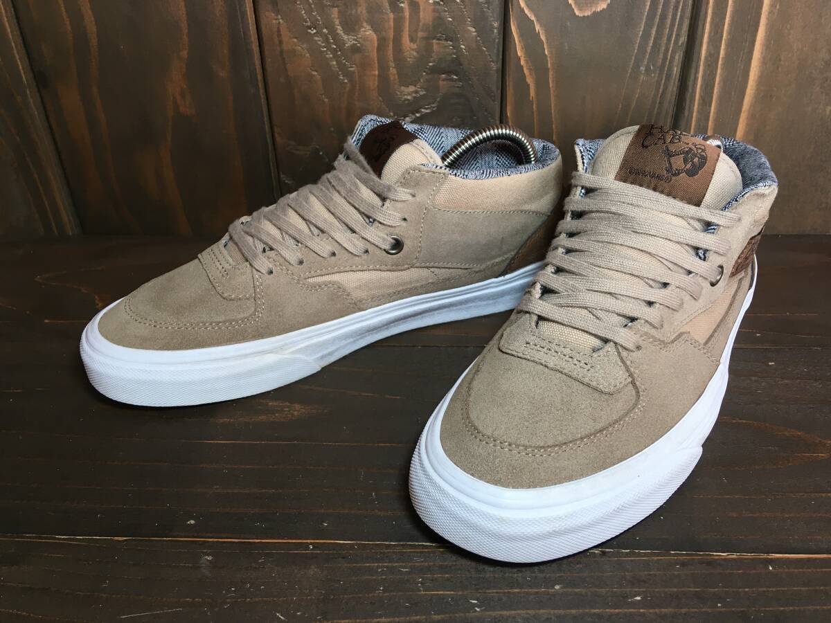 VANS Men 6.5US  Us Planning Half Cab Beige Used  Sk8 Skateboarding Old School Ca