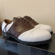 nike golf shoes size 10 brown white