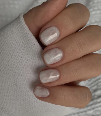 Kurze Quadratische Nägel zum aufkleben Glänzend Reine Farbe Press on Nails 24Pcs
