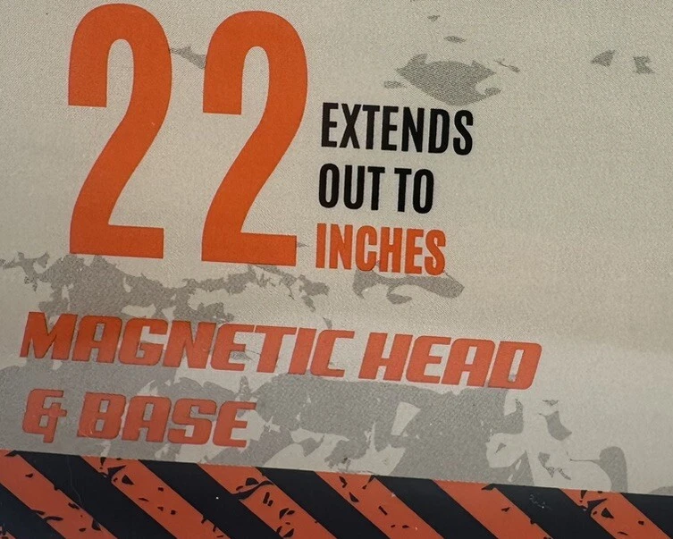 Telescopic Flashlight With Magnetic Head And Base Led Light Red Dog Silver - Image 3 of 4