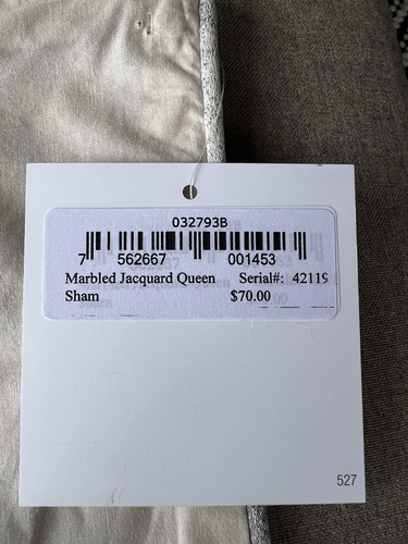 ETHAN ALLEN MARBLED JACQUARD QUEEN SHAM NWT - Picture 3 of 5