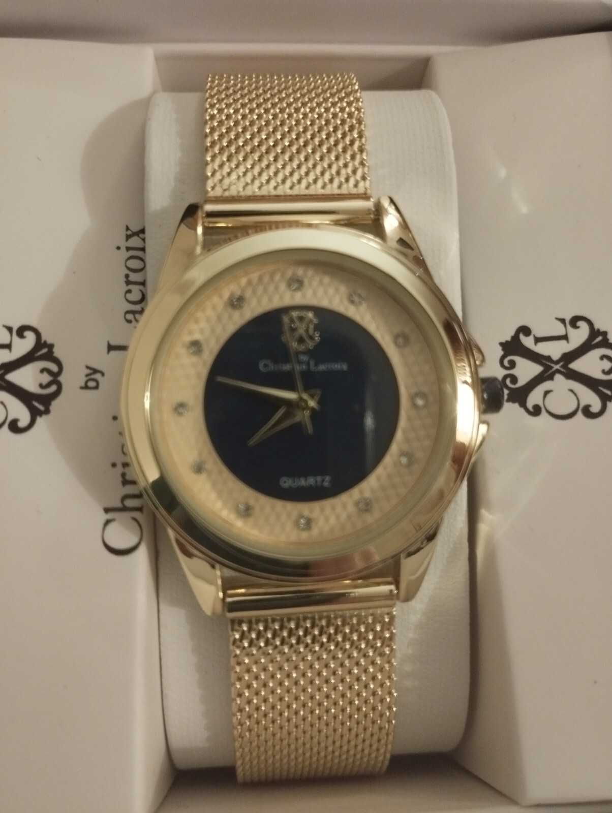 Montre quartz Christian Lacroix femme en zinc doré pour soirée