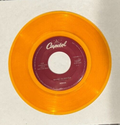 Paul McCartney & Wings Maybe I'm Amazed / Band On The Run 7'' Colored Vinyl MINT