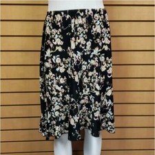 Claudia Richard Vintage Knee Length Pull On Skirt Size Medium Elastic Waist