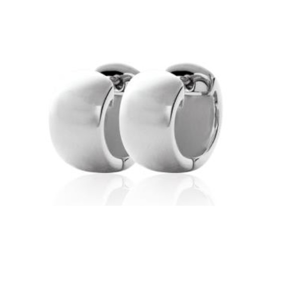 Créoles Épaisses Rondes 14MM Argent Massif 925, le cadeau idéal et intemporel pour femme