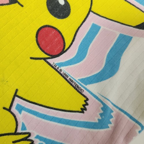 Super RARE VINTAGE 90s Pokemon Pikachu AOP Baby T-Shirt Youth 10 Womens XS 1999 - Picture 8 of 16