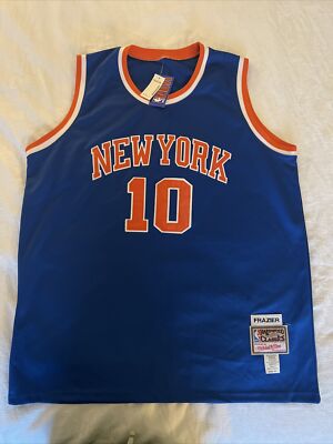 New York Knicks #10 Frazier Sewn basketball Game Jersey size 56